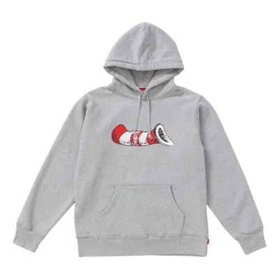 Supreme Fw18 Cat In The Hat Hooded Sweatshirt Heather Grey In Gray