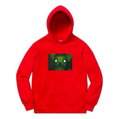 Supreme Fw18 Chris Cunningham Chihuahua Hooded Sweatshirt Red