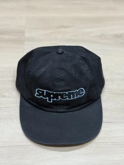 Pre-owned Supreme Fw18 Connect Logo 6 Panel Hat In Black