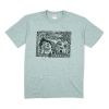 Supreme Fw18 Faces Tee Heather Abstract Human Face Short Sleeve Unisex In Blue