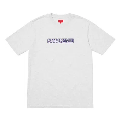 Supreme Fw18 Floral Logo Tee Ash Grey Logo Tee In White