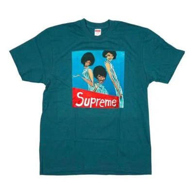Supreme Fw18 Group Tee Slate Printing Short Sleeve Unisex In Blue