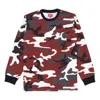 Supreme Fw18 L/s Pocket Tee Red Camo Long Sleeves Unisex Camouflage In Multi