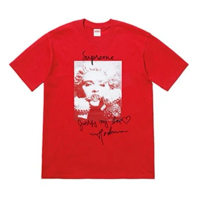 Supreme Fw18 Madonna Tee Red Printing Short Sleeve Unisex