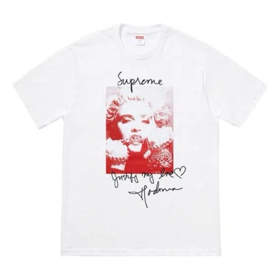 Supreme Fw18 Madonna Tee White Printing Short Sleeve Unisex