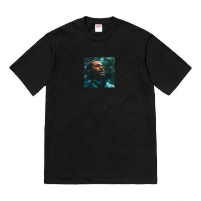 Supreme Fw18 Marvin Gaye Tee Black Character Printing Short Sleeve Unisex