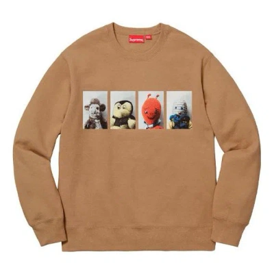 Supreme Fw18 Mike Kelley Ahhyouth! Crewneck Sweatshirt Light Brown