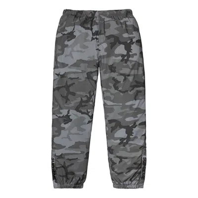 Supreme Fw18 Reflective Camo Warm Up Pant Snow Camo In Blue