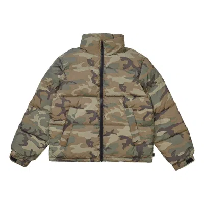 Supreme Fw18 Reflective Camo Woodland Down Jacket 'olivegreen' In Brown