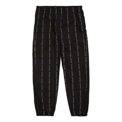 Supreme Fw18 Reflective Text Track Pant Black