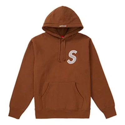 Supreme Fw18 S Logo Hooded Sweatshirt Brown Logo