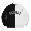 Supreme Fw18 Split Crewneck Sweatshirt 'black'
