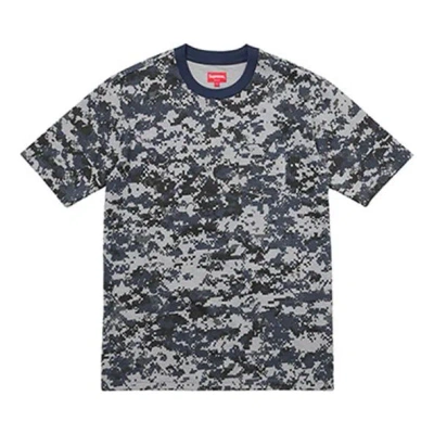 Supreme Fw18 Ss Pocket Navy Digi Camo Tee In Black