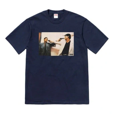 Supreme Fw18 The Killer Trust Navy Tee In Blue