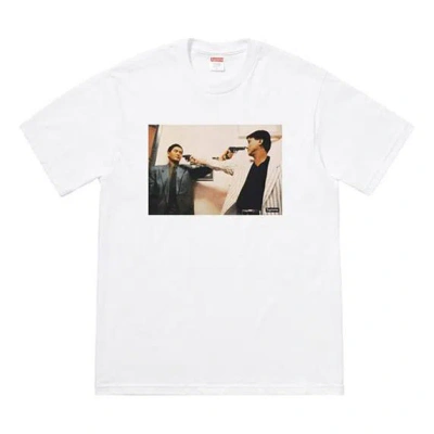 Supreme Fw18 The Killer Trust Tee Bloody Twins Chow Yun Fat Printing Short Sleeve Unisex White