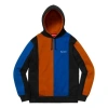 Supreme Fw18 Tricolor Hooded Sweatshirt Black In Blue