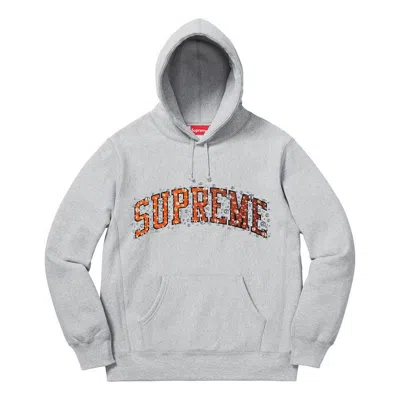 Supreme Fw18 Water Arc Hooded Sweatshirt Heather 'grey' In Gray