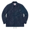 Supreme Fw18 X Champion Label Coaches Jacket Navy In Blue