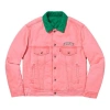 Supreme Fw18 X Levs Quilted Reversible Trucker Jacket Pink
