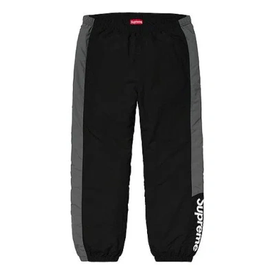 Supreme Fw19 Side Logo Track Pant Logo Casual Pants Unisex Black