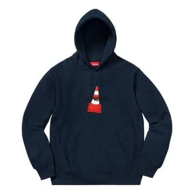 Supreme Fw19 Week 1 Cone Hooded Sweatshirt In Blue