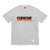 Supreme Fw19 Week 1 Flame S/s Top Logo Short Sleeve Unisex Gray
