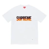 Supreme Fw19 Week 1 Flame Ss Top Logo Tee In White