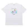 Supreme Fw19 Week 1 Heaven And Earth Tee Printing Short Sleeve Unisex White
