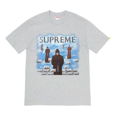 Supreme Fw19 Week 1 Levitation Tee Printing Short Sleeve Unisex Gray In Neutral