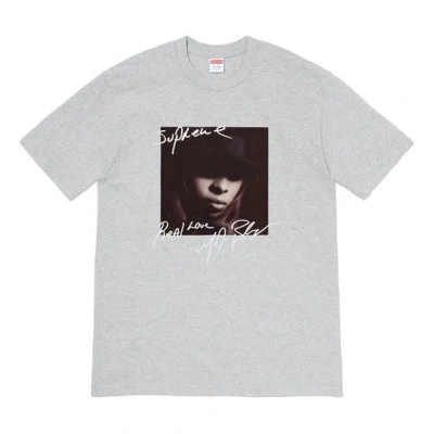 Supreme Fw19 Week 1 Mary J. Blige Tee Character Short Sleeve Unisex Gray