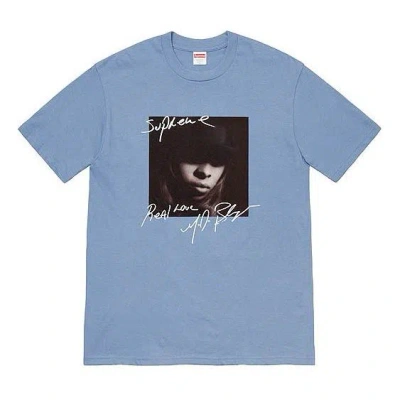 Supreme Fw19 Week 1 Mary J Blige Tee Magentat In Blue