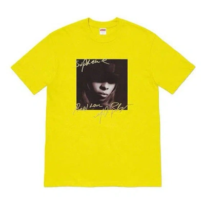 Supreme Fw19 Week 1 Mary J Blige Tee Sulfert In Yellow