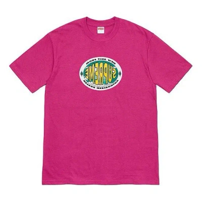 Supreme Fw19 Week 1 New Shit Tee Alphabet Logo Short Sleeve Unisex Red In Pink