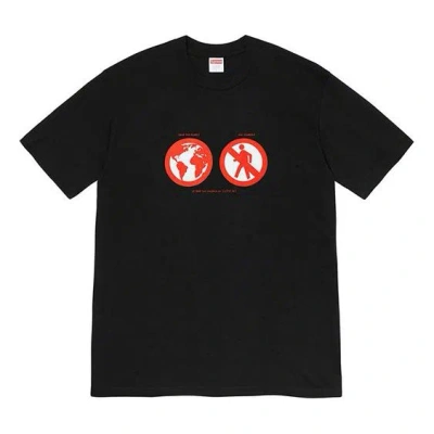 Supreme Fw19 Week 1 Save The Planet Tee Earth Short Sleeve Unisex Black