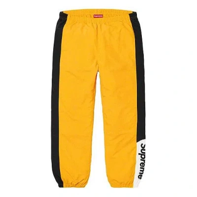 Supreme Fw19 Week 1 Side Logo Track Pant Logo In Yellow