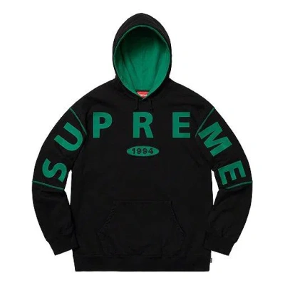 Supreme Fw19 Week 1 Spread Hooded Sweatshirt In Black