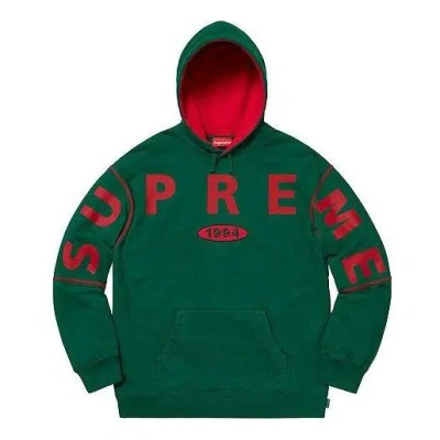 Supreme Fw19 Week 1 Spread Logo Hooded Sweatshirt 'green'