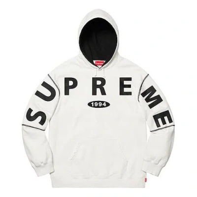 Supreme Fw19 Week 1 Spread Logo Hooded Sweatshirt Logo In White