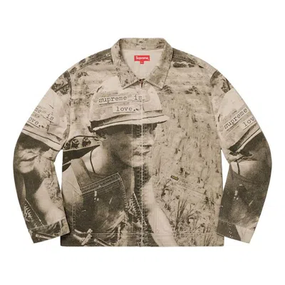 Supreme Fw19 Week 1  Is Love Denim Work Jacket In Multi