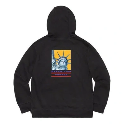 Supreme Fw19 Week 10 X The North Face Statue Of Liberty Hooded Sweatshirt Black