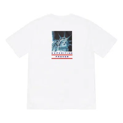 Supreme Fw19 Week 10 X The North Face Statue Of Liberty White Tee