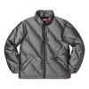 Supreme Fw19 Week 11 Iridescent Puffy Jacket Black In Gray