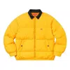 Supreme Fw19 Week 12 Leather Collar Puffy Jacket 'yellow'