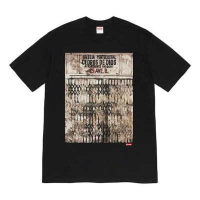 Supreme Fw19 Week 12 X Martin Wong Iglesia Pentecostal Black Tee