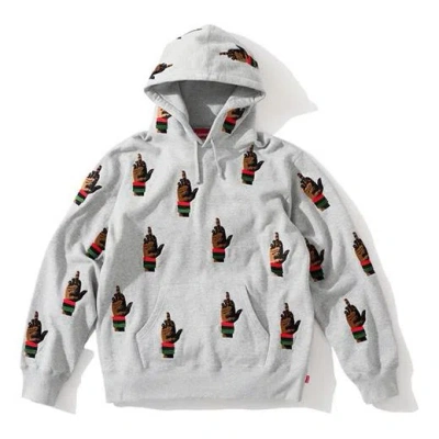 Supreme Fw19 Week 15 X Dead Prez Rbg Embroidered Hooded Sweatshirt In Blue