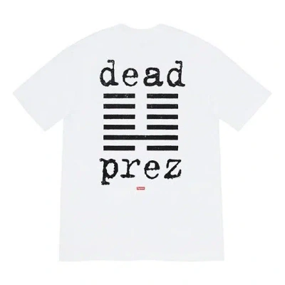 Supreme Fw19 Week 15 X Dead Prez Tee Crossover Round Neck Short Sleeve Unisex White