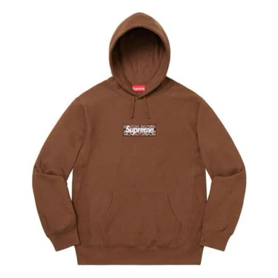 Supreme Fw19 Week 16 Bandana Box Hooded Sweatshirt In Brown