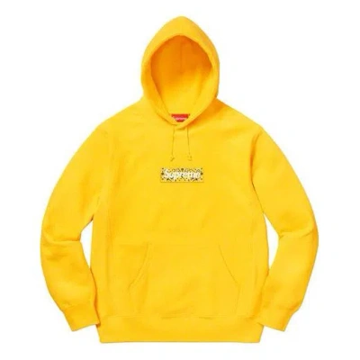 Supreme Fw19 Week 16 Bandana Box Hooded Sweatshirt In Yellow