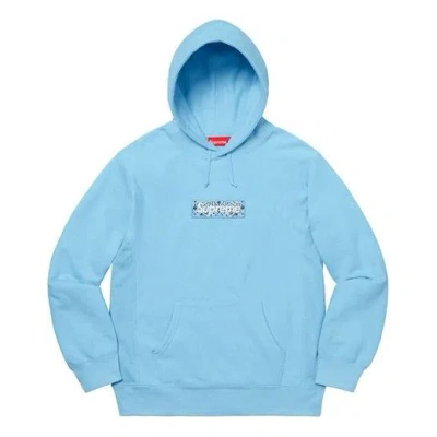 Supreme Fw19 Week 16 Bandana Box Hooded Sweatshirt In Blue