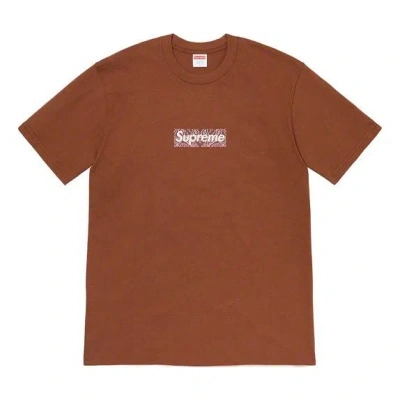 Supreme Fw19 Week 17 Bandana Box Logo Tee In Brown